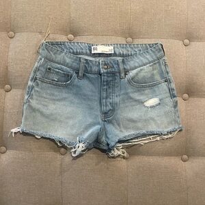 RSQ Light Blue Distressed Jean Shorts